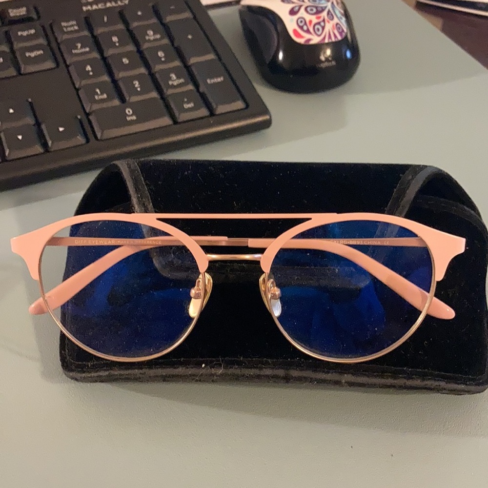 Blue Light Blocker Glasses Pink Frame